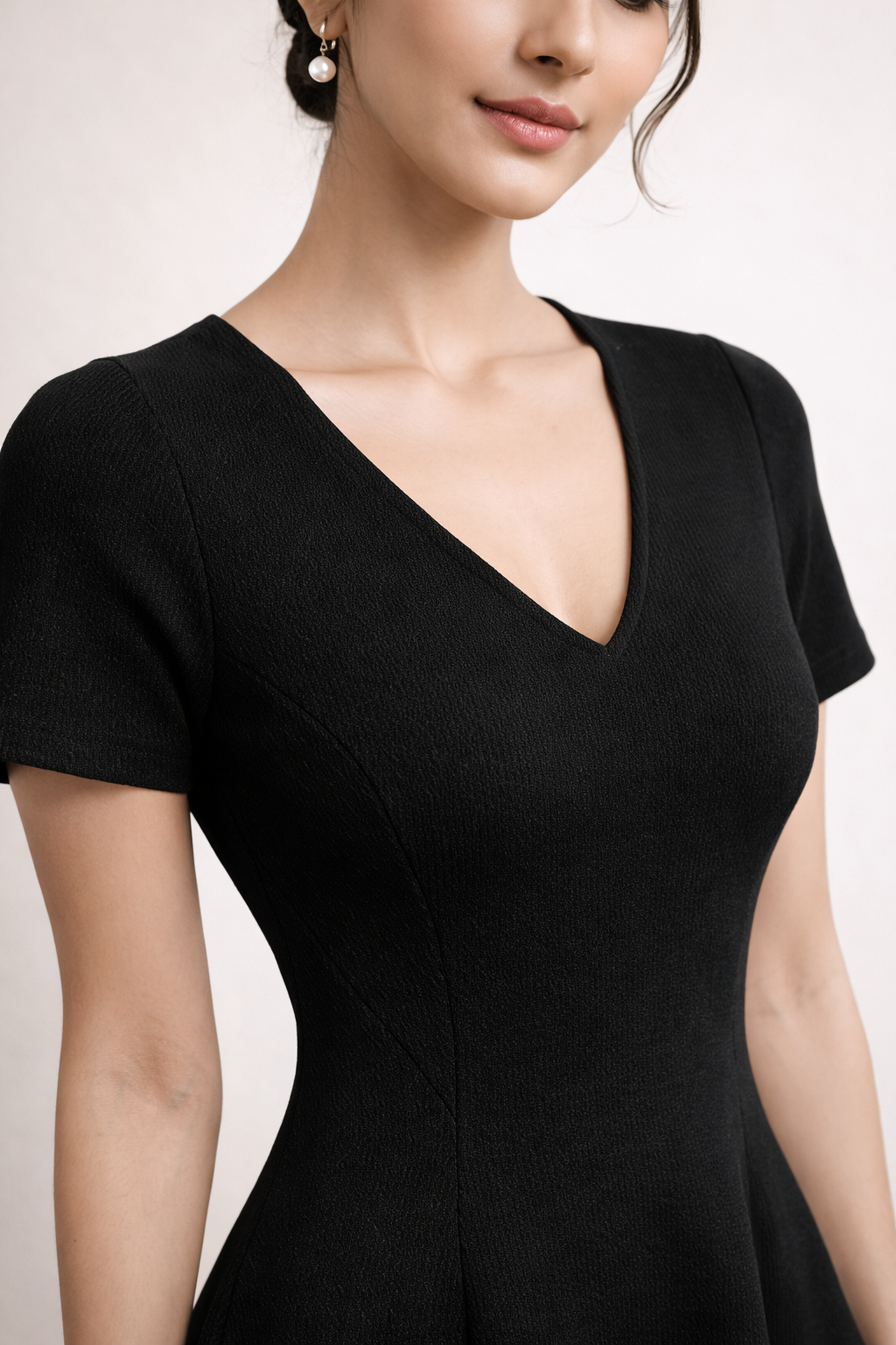 Black Fit and Flare Mini Dress for Women K Fashion India
