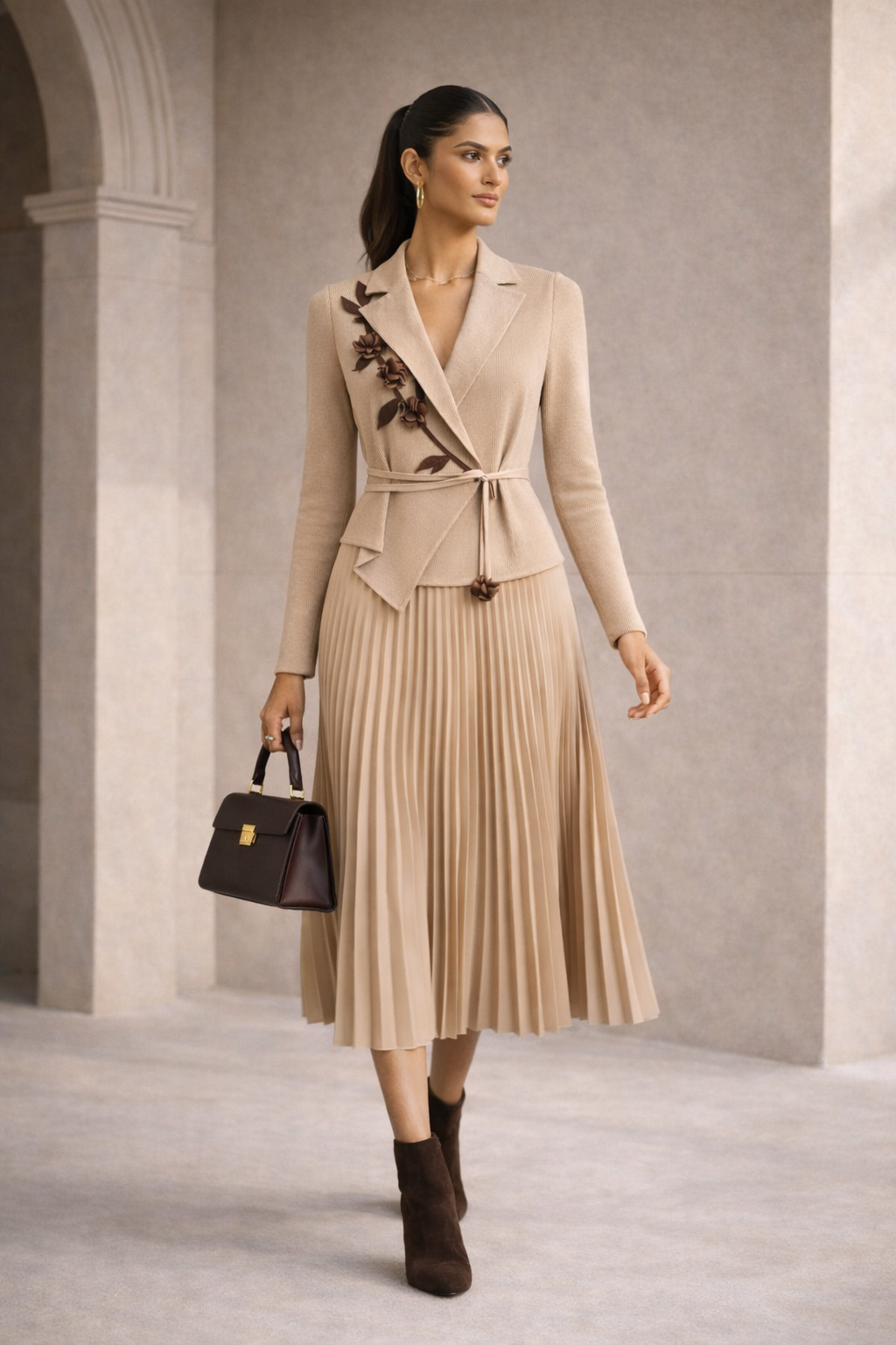 Pleated Dress for Women Korean Style Western Wear India