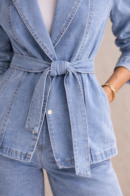 Denim Power Co Ord Set for Women Korean Fashion India