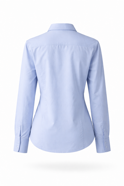 Sky Blue Lace Up Corset Shirt for Women Korean Style India