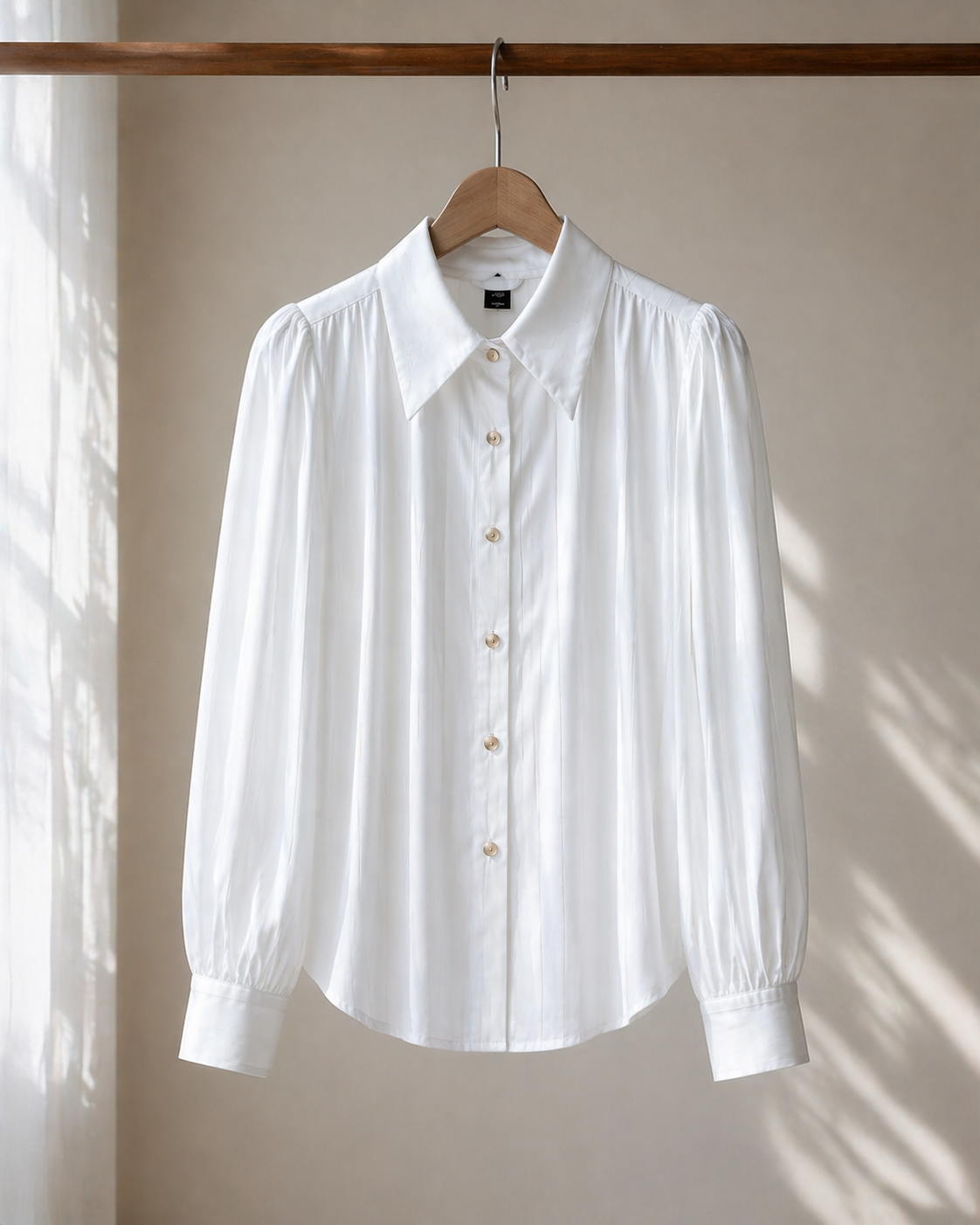 Ivory Soft Pleat Classic Shirt for Women K Fashion India
