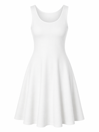 Ivory Fit and Flare Dress for Women Korean Western Wear India
