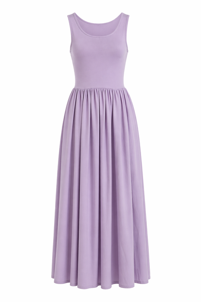 Lavender Cut Out Maxi Dress for Women | K Fashion India
