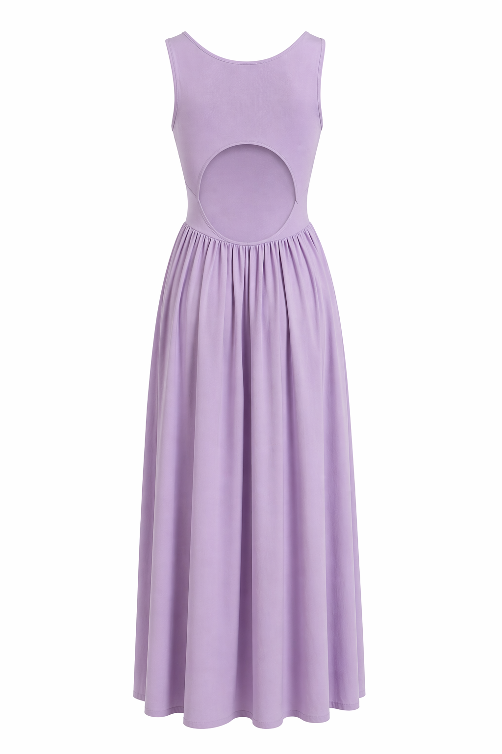 Lavender Cut Out Maxi Dress for Women K Fashion India