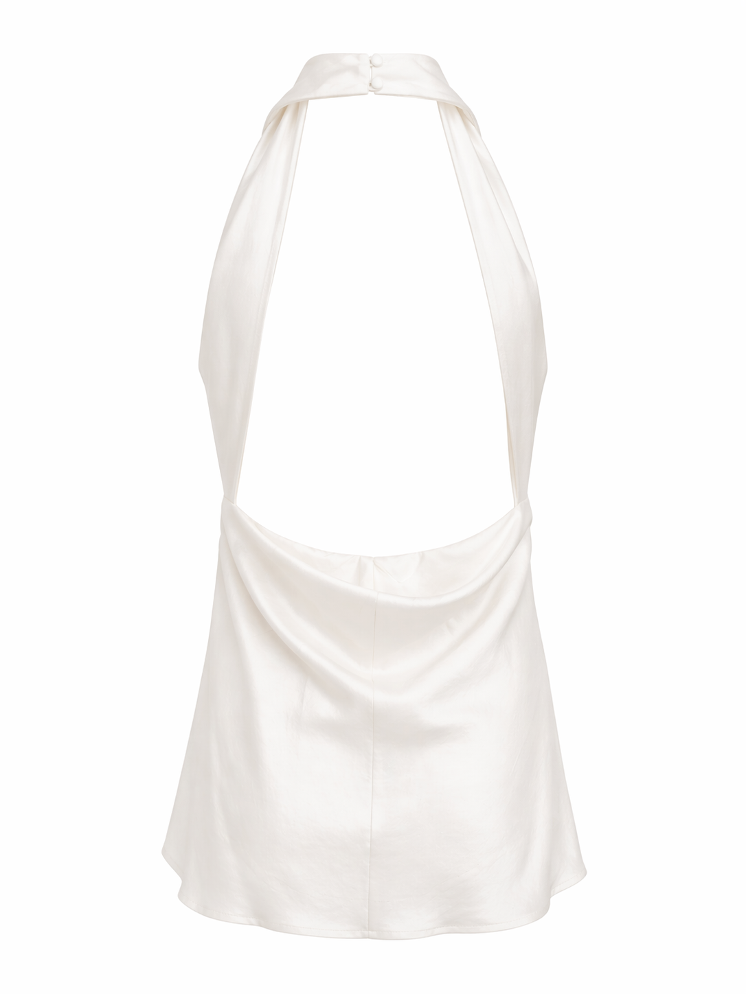 White Satin Halter Top for Women Korean Style Western Wear India