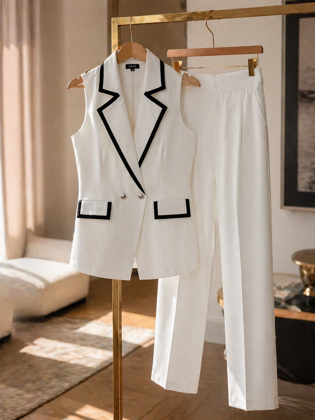 Ivory Tailored Power Co Ord Set for Women K Fashion India