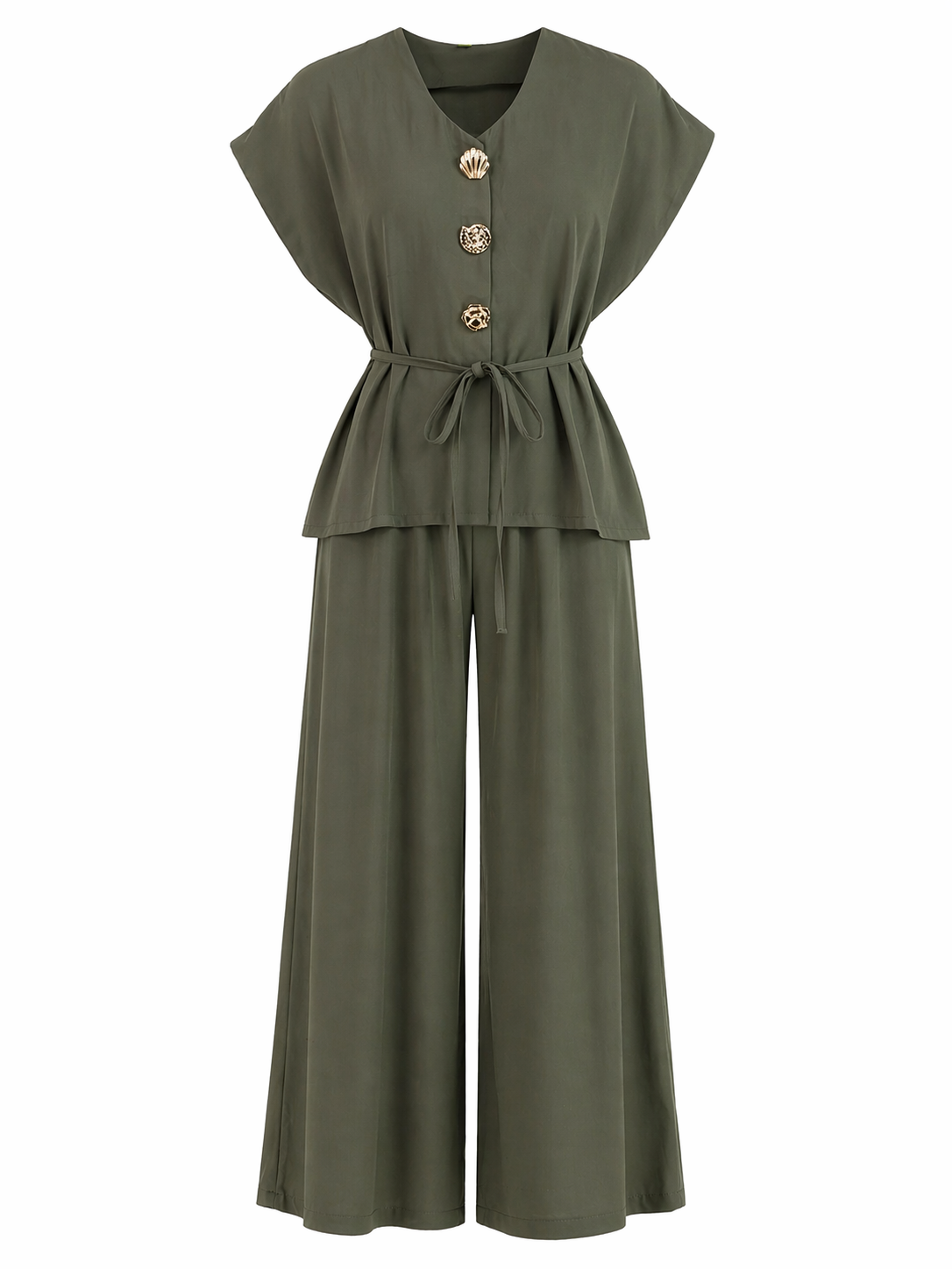 Olive Green Chic Co Ord Set for Women K Fashion India