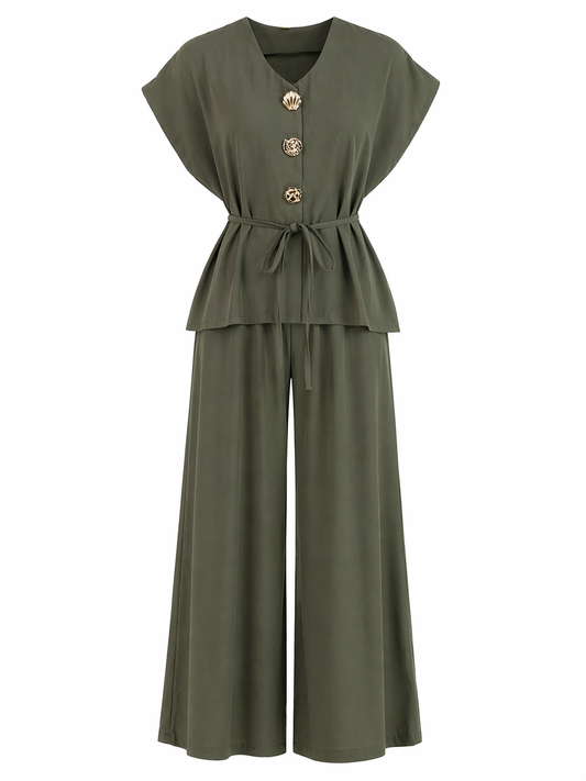 Olive Green Chic Co Ord Set for Women K Fashion India