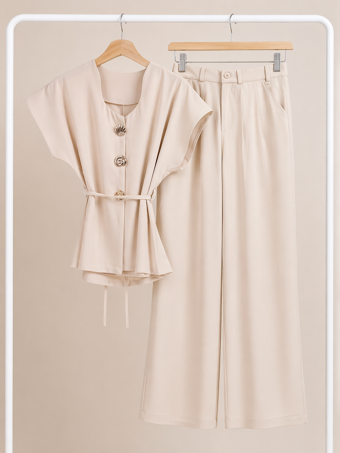 Champagne Cream Co Ord Set for Women K Fashion India