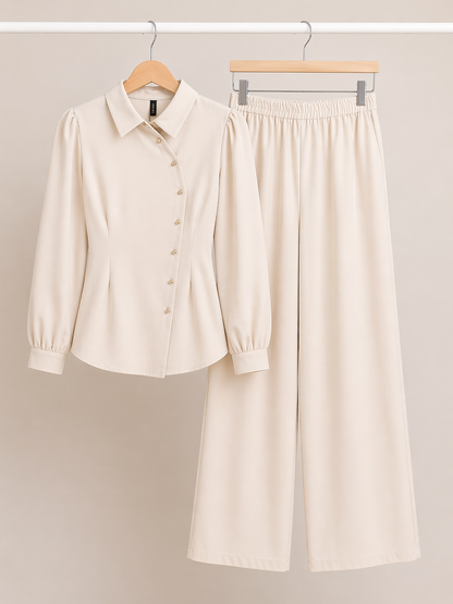 Champagne Matching Co Ord Set for Women Korean Style India