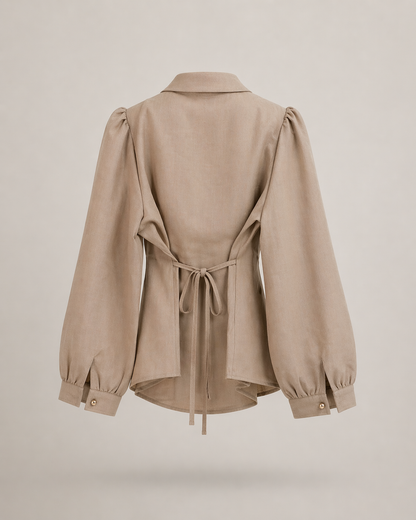 Mocha Tailored Co Ord Set for Women Korean Fashion India