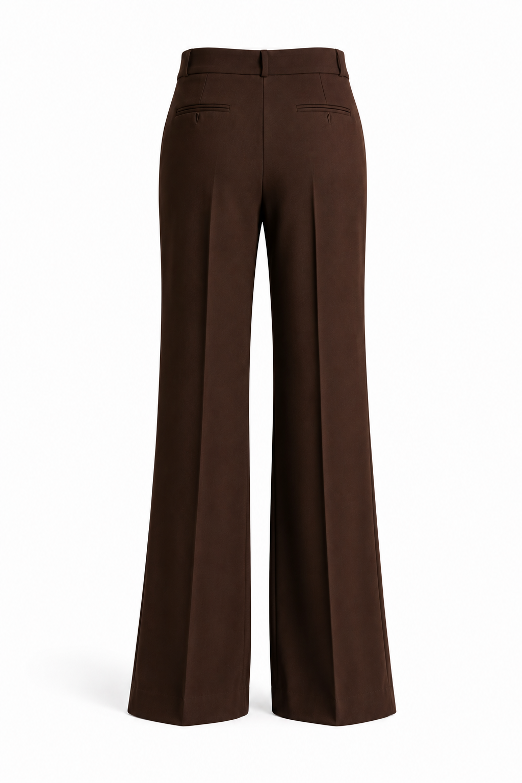 Dark Brown Wide Leg Pants with Gold Chain Belt for Women | Korean Fashion India