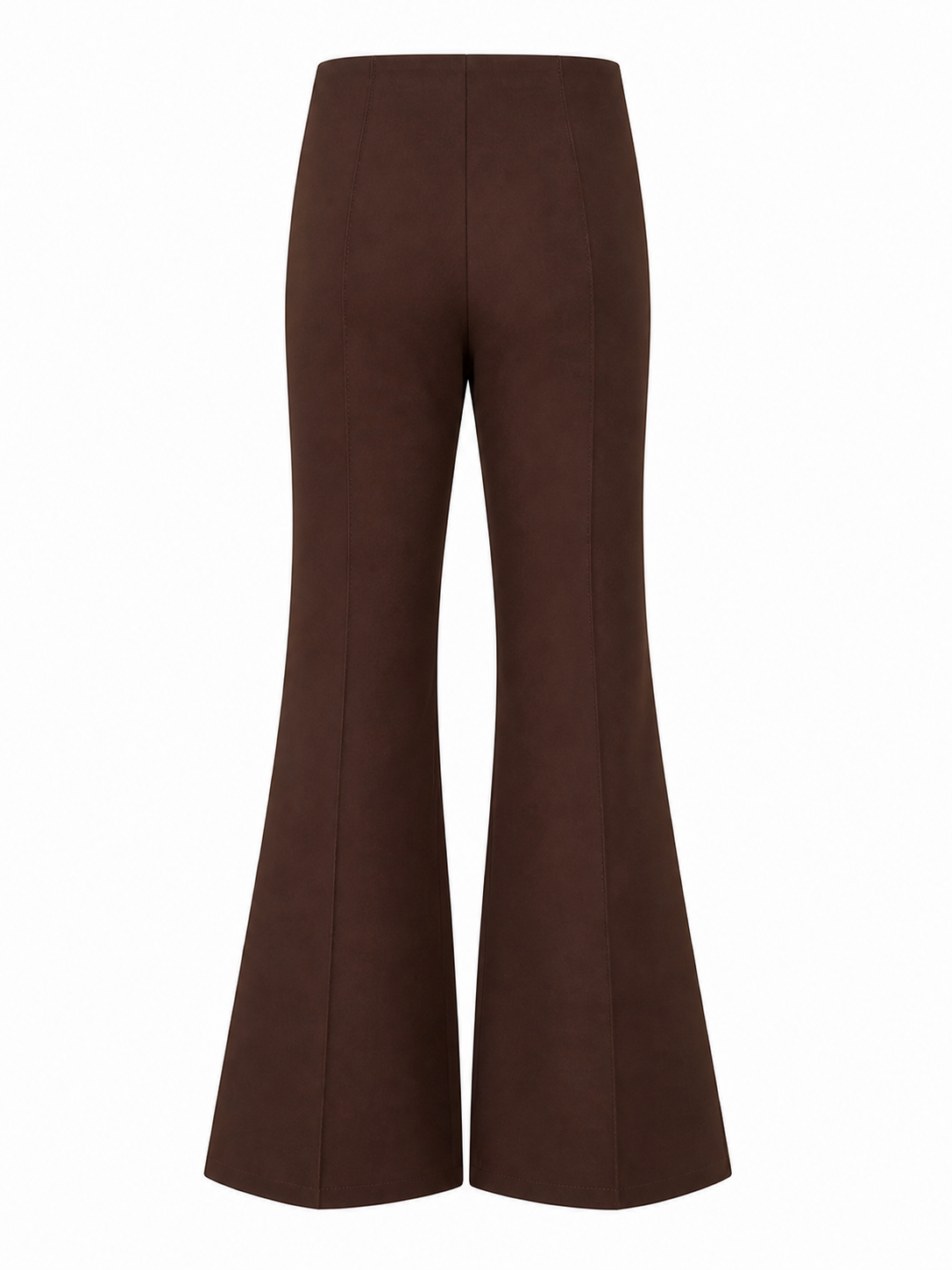 Dark Brown High Waist Bell Bottom Flare Pants for Women | Korean Fashion India